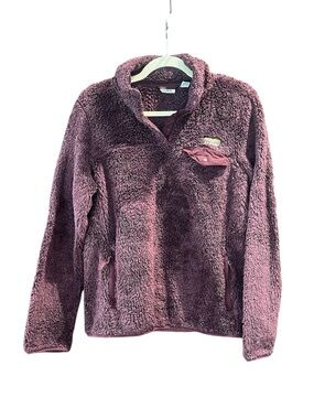 LLBean Women's Bean's Sherpa Fleece Pullover - Eggplant